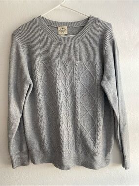St. John's Bay Icy Blue Cable Knit Crewneck Sweater